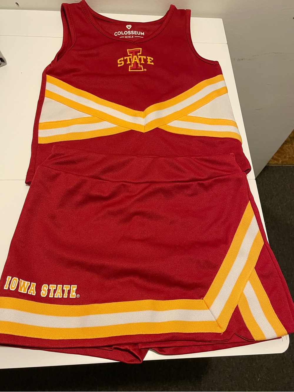 Colosseum Girl's Brand Size 6-6X Small Iowa State Cyclones Cheerleading Outfit